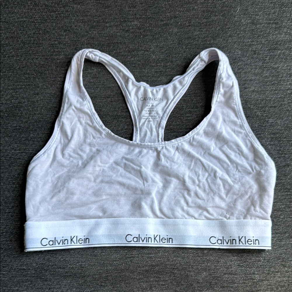 Calvin Klein White Sports Bra